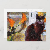 Carte postale Black Cat Van Gogh (Devant / Derrière)