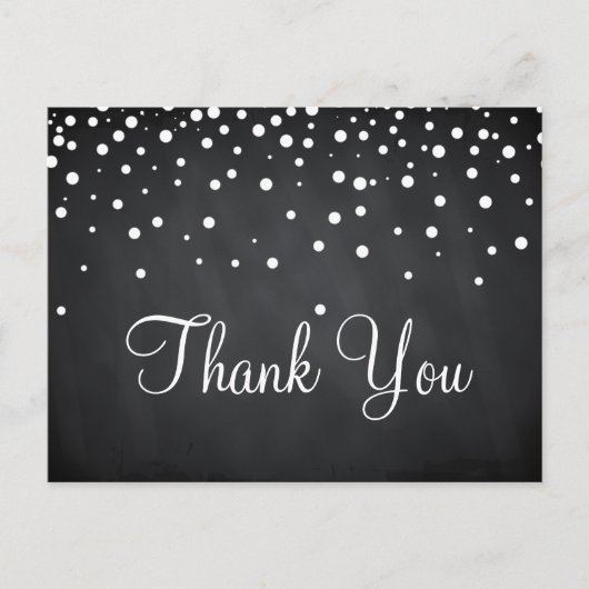 Carte Postale Black Chalkboard tendance Parties scintillant or M (Devant)
