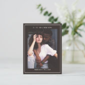 Carte Postale Black Coffe Photo Wedding Enregistrer la date Invi (Debout devant)