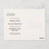 Carte Postale Black Coffe Photo Wedding Enregistrer la date Invi (Dos)