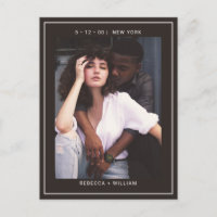 Black Coffe Photo Wedding Enregistrer la date Invi