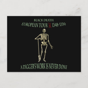 Carte Postale Black Death World Tour Design original