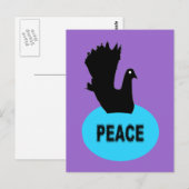 Carte postale Black Dove Peace (Devant / Derrière)