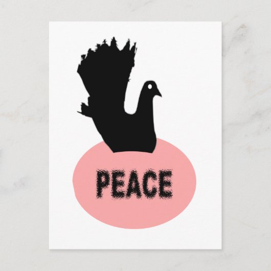 Carte postale Black Dove Peace (Devant)