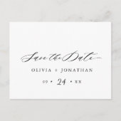 Carte postale Black Elegant Script Typography (Devant)