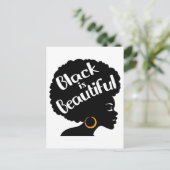 Carte Postale Black Est Belle, Black Power Afro Melanin Femmes (Debout devant)