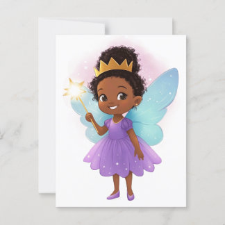 Carte Postale Black Fairy Girl Postcard
