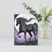 Carte Postale Black Fantasy Horse (Debout devant)
