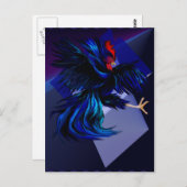 Carte postale Black Fighting Rooster (Devant / Derrière)