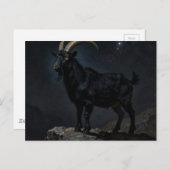 Carte Postale Black Goat at Night (Devant / Derrière)