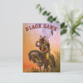 Carte Postale Black Hawk Amérindien (Debout devant)