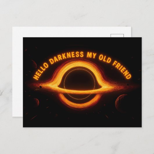 Carte Postale Black Hole Interstellar Conversation (Devant / Derrière)
