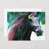 Carte postale Black Horse (Devant / Derrière)