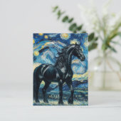 Carte Postale Black Horse Van Gogh (Debout devant)