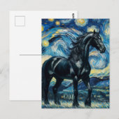 Carte Postale Black Horse Van Gogh (Devant / Derrière)