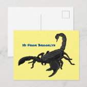 Carte Postale Black hungry scorpion (Devant / Derrière)