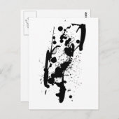 Carte Postale Black Ink Splash (Devant / Derrière)