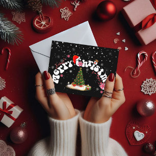 Carte postale Black Joyeux Noël Graffi