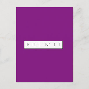 Carte Postale Black Killing It Lettres Print Killin' It