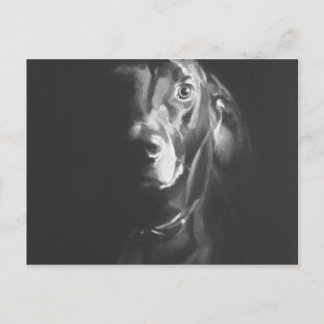 Carte Postale Black Lab Dog Watercolor par Paul Jackson