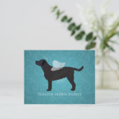 Carte Postale Black Lab Pet Memorial Sympathy Pet Perte Concepti (Debout devant)