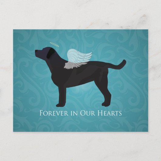 Carte Postale Black Lab Pet Memorial Sympathy Pet Perte Concepti (Devant)