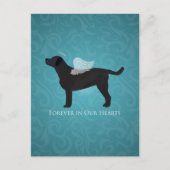 Carte Postale Black Lab Pet Memorial Sympathy Pet Perte Concepti (Devant)