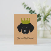 Carte Postale Black Lab Retriever Drôle Illustration de dessin a (Debout devant)