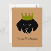 Carte Postale Black Lab Retriever Drôle Illustration de dessin a (Devant / Derrière)