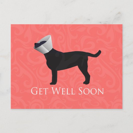 Carte Postale Black Lab S'En Sortir Bientôt Design (Devant)
