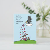 Carte Postale Black Labrador Angel avec amour (Debout devant)