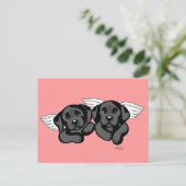 Carte Postale Black Labrador Angels (Rainbow Bridge) (Debout devant)