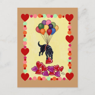 Carte Postale Black Labrador collection LOVE (encadré)