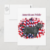 Carte Postale Black Labrador Pride (Devant / Derrière)