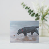 Carte postale Black Labrador Retriever Dog Art (Debout devant)