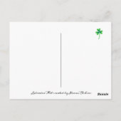 Carte Postale Black Labrador St. Patrick's Day Shamrock Feuille (Dos)