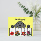 Carte Postale Black Labrador vous regarde (Debout devant)