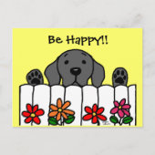 Carte Postale Black Labrador vous regarde (Devant)