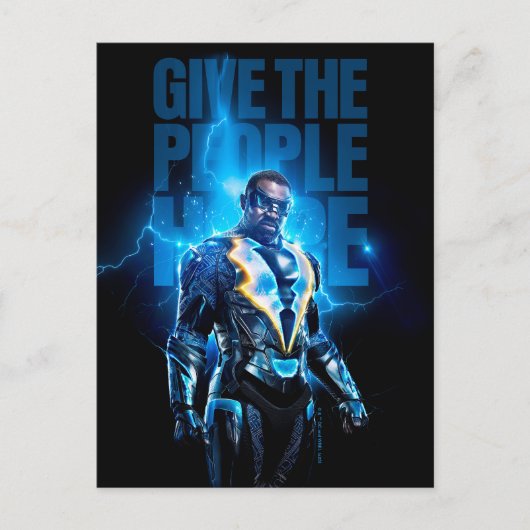 Carte Postale Black Lightning - Donnez De L'Espoir Aux Gens (Devant)