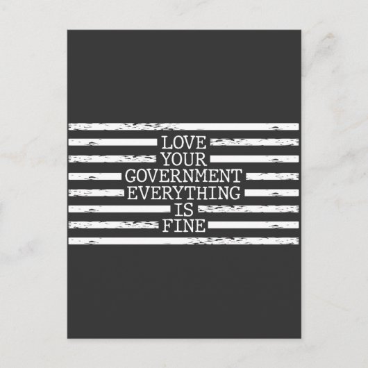 Carte Postale Black Lines a annulé la théorie du complot gouvern (Devant)