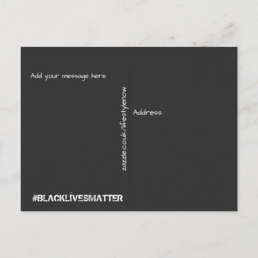 Carte postale - BLACK LIVES IMPORTE (Dos)