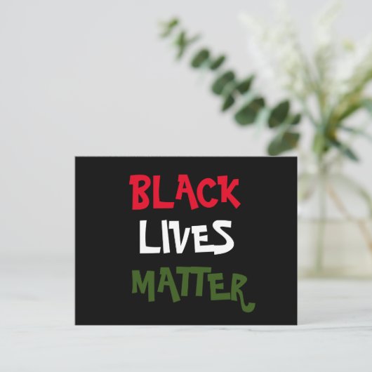 Carte postale Black Lives Matt (Debout devant)