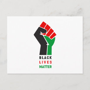 Carte Postale Black Lives Matt poing levé symbole Amer africain