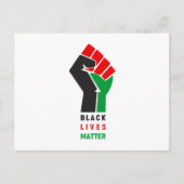 Carte Postale Black Lives Matt poing levé symbole Amer africain (Devant)