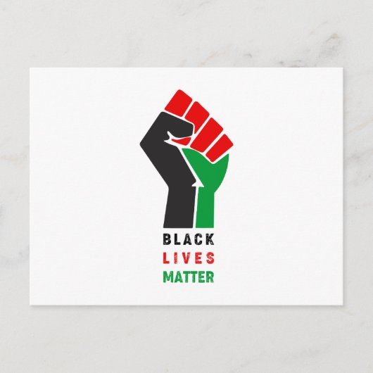 Carte Postale Black Lives Matt poing levé symbole Amer africain (Devant)