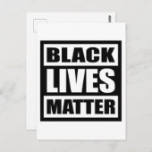 Carte Postale Black Lives Matter, Black History Month, Equality (Devant / Derrière)