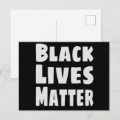 Carte Postale Black Lives Matter BLM (Devant / Derrière)