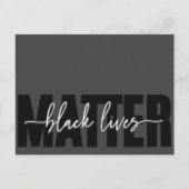 Carte postale Black Loves Matt Typography (Devant)