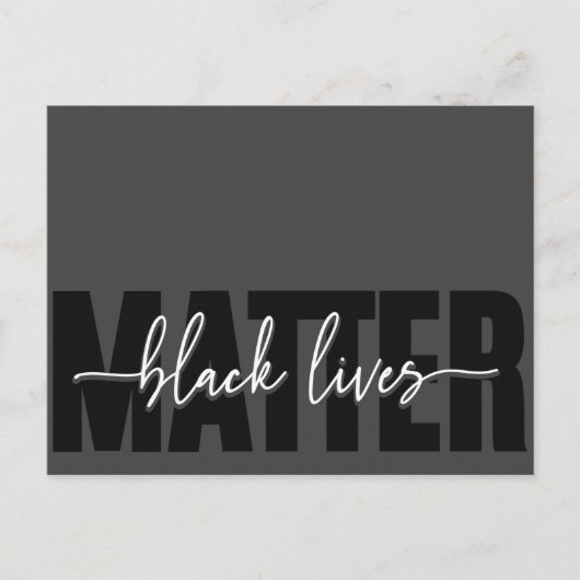 Carte postale Black Loves Matt Typography (Devant)