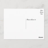 Carte Postale "Black Merci rose Coeur amour (Dos)